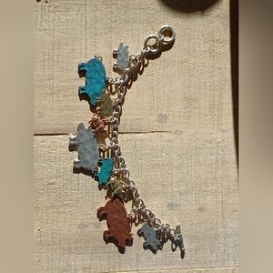 VINTAGE pig 🐖 🐷 piglet charm bracelet.